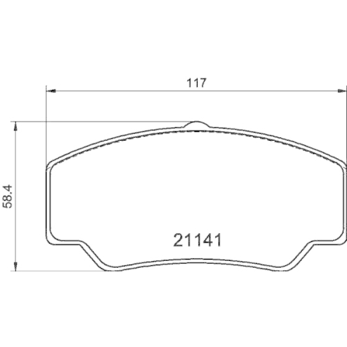 Bremsbelagsatz Scheibenbremse Hella Pagid 8DB 355 006-151 für Ford Vorderachse