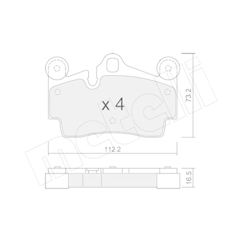 Bremsbelagsatz Scheibenbremse Metelli 22-0655-0 für Audi Porsche VW Hinterachse