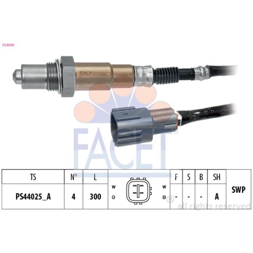 Lambdasonde Facet 10.8269 Made In Italy - Oe Equivalent für Citroën Daihatsu