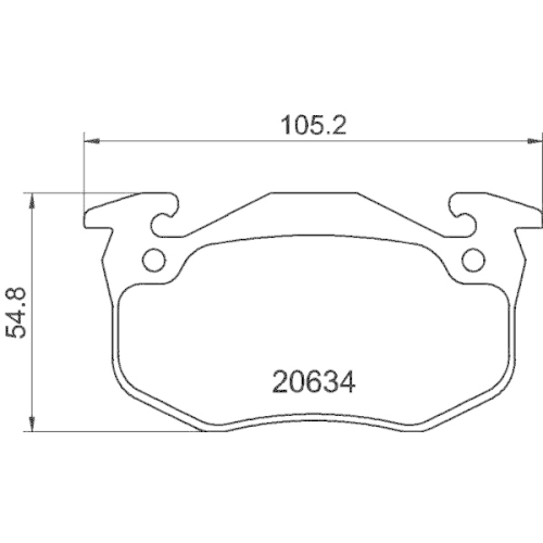 Bremsbelagsatz Scheibenbremse Hella Pagid 8DB 355 007-661 für Renault