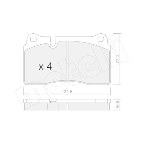 Bremsbelagsatz Scheibenbremse Metelli 22-0659-0 für Audi VW Aston Martin Cupra