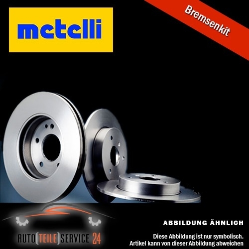 Metelli 1X Bremsscheibe Hinterachse für Nissan Opel Renault Trucks