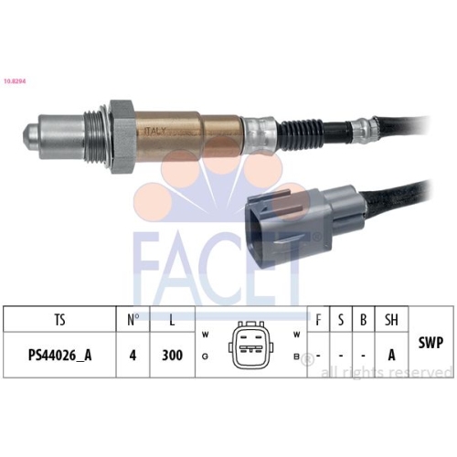 Lambdasonde Facet 10.8294 Made In Italy - Oe Equivalent für Citroën Daihatsu