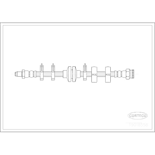 Bremsschlauch Corteco 19018558 für Alfa Romeo Fiat Lancia Vorderachse Vorne
