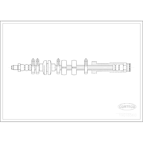 Bremsschlauch Corteco 19018560 für Fiat Lancia Vorderachse Vorderachse Links