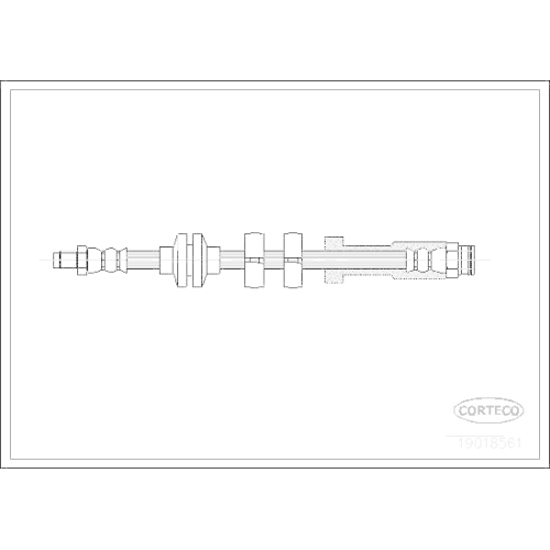 Bremsschlauch Corteco 19018561 für Fiat Lancia Vorderachse Vorderachse Rechts