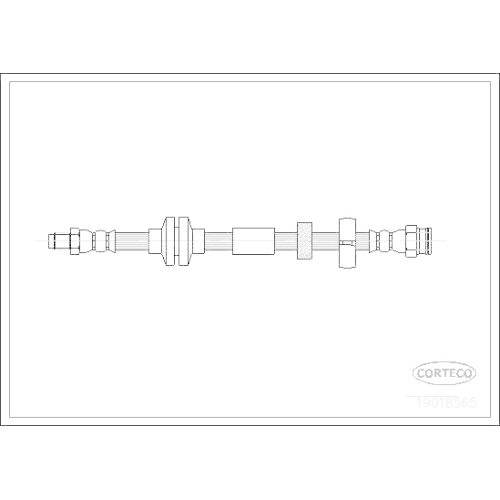 Bremsschlauch Corteco 19018565 für Fiat Vorderachse Vorne