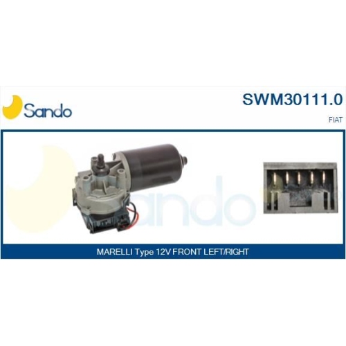 Wischermotor Sando SWM30111.0 für Fiat Vorne