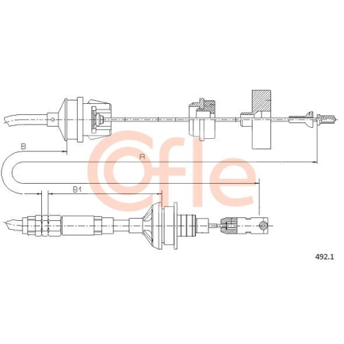 Seilzug Kupplungsbetätigung Cofle 492.1 für Citroën Fiat Peugeot