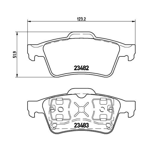 Bremsbelagsatz Scheibenbremse Brembo P59044 Prime Line für Nissan Renault Saab