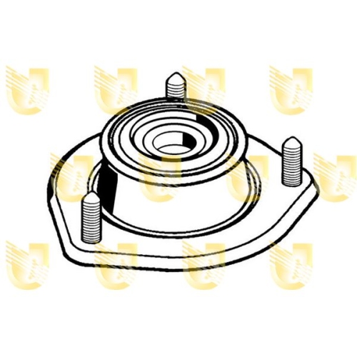 Federbeinstützlager Unigom 390136 für Fiat Vorderachse Links Vorderachse Rechts