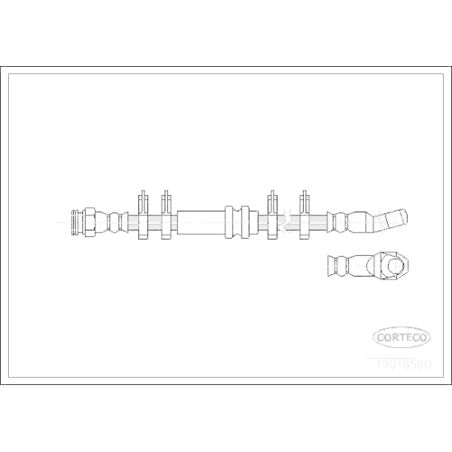 Bremsschlauch Corteco 19018580 für Lancia Vorderachse Vorne