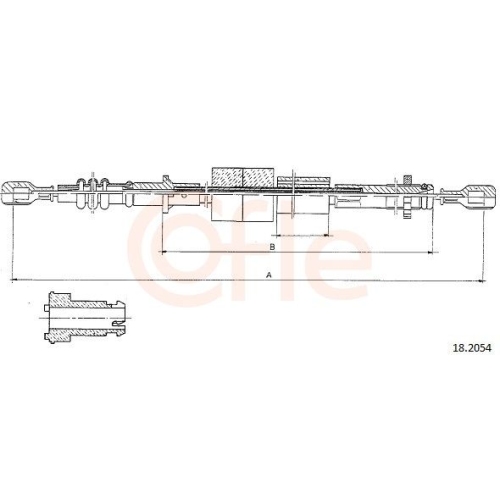Seilzug Kupplungsbetätigung Cofle 18.2054 für Mitsubishi