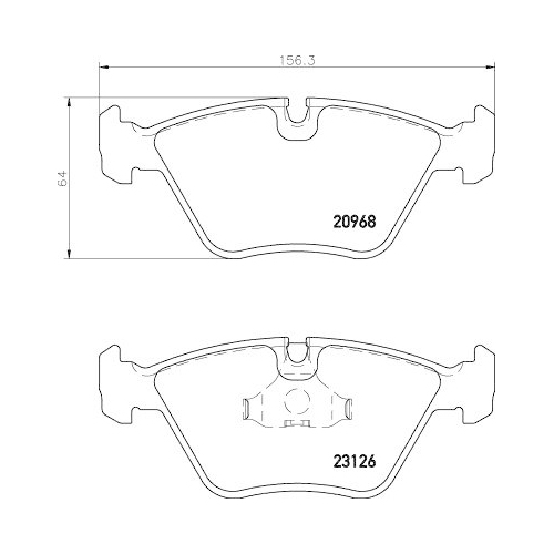 Bremsbelagsatz Scheibenbremse Hella Pagid 8DB 355 008-971 für Jaguar Vorderachse