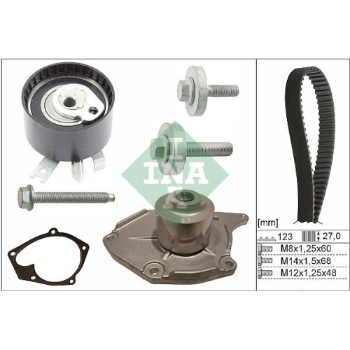 Wasserpumpe + Zahnriemensatz Ina 530 0197 31 für Nissan Renault Dacia