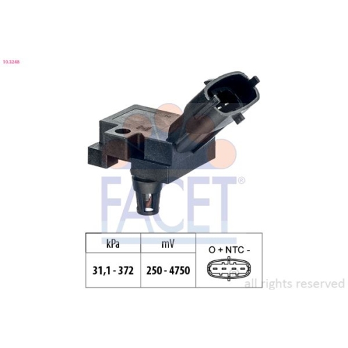 Luftdrucksensor Höhenanpassung Facet 10.3248 Made In Italy - Oe Equivalent für