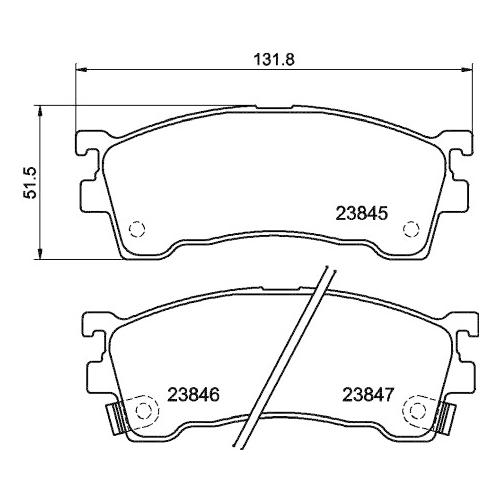 Bremsbelagsatz Scheibenbremse Hella Pagid 8DB 355 006-621 für Ford Mazda Nissan