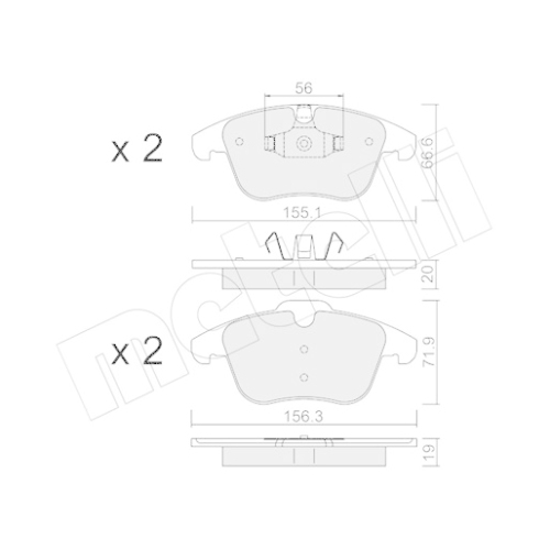 Bremsbelagsatz Scheibenbremse Metelli 22-0675-0 für Ford Volvo Land Rover