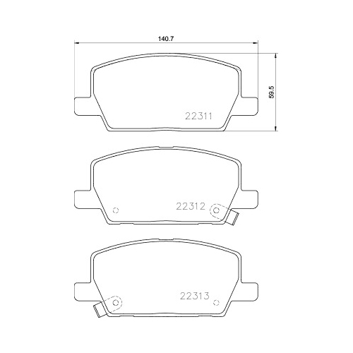 Bremsbelagsatz Scheibenbremse Hella Pagid 8DB 355 040-001 für Opel Vauxhall