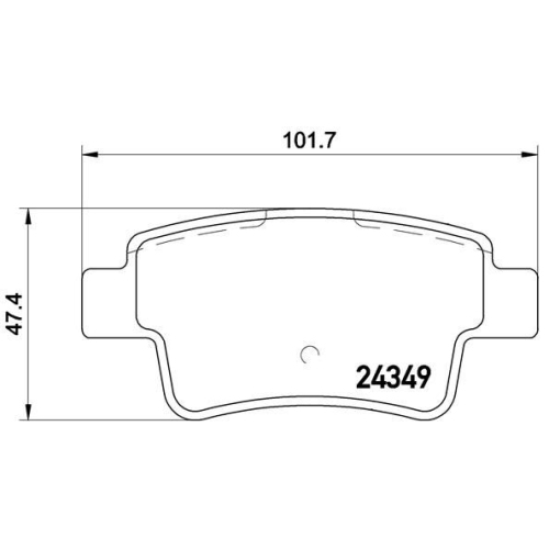 Bremsbelagsatz Scheibenbremse Brembo P59057 Prime Line für Fiat Opel Hinterachse