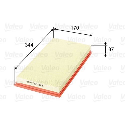 Luftfilter Valeo 585322 für Ford Volvo AC