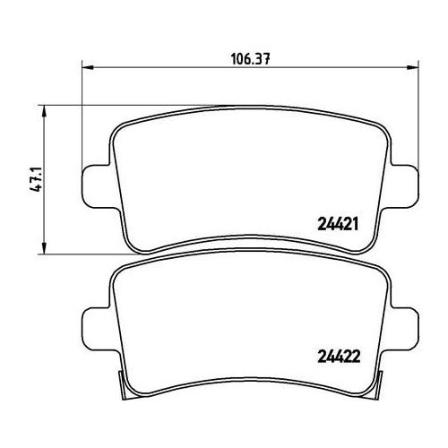 Bremsbelagsatz Scheibenbremse Brembo P59060 Prime Line für Opel Saab Vauxhall