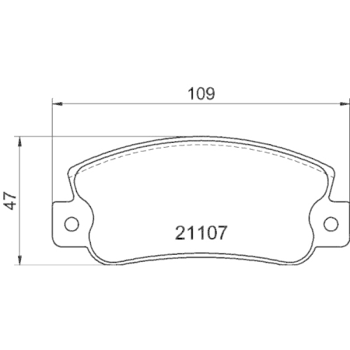 Bremsbelagsatz Scheibenbremse Hella Pagid 8DB 355 019-061 für Alfa Romeo Fiat