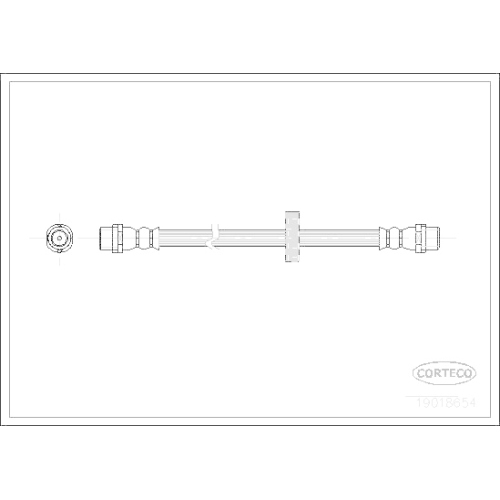 Bremsschlauch Corteco 19018654 für VW Vorderachse Vorne