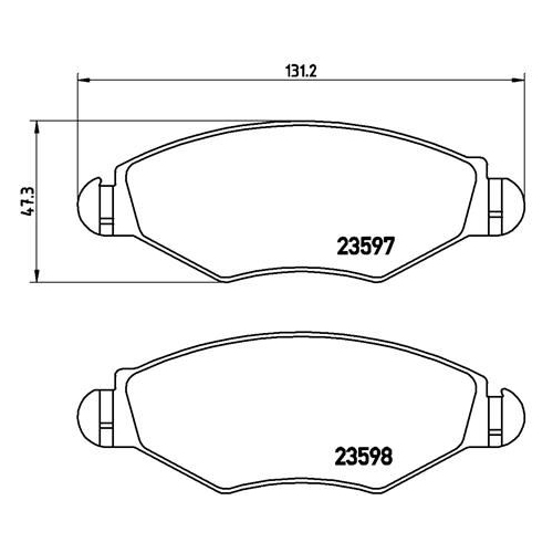 Bremsbelagsatz Scheibenbremse Brembo P61063 Prime Line für Citroën Peugeot Naza