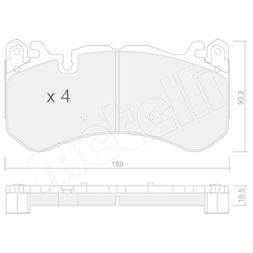 Bremsbelagsatz Scheibenbremse Metelli 22-1198-1 für Mercedes Benz Mercedes Benz