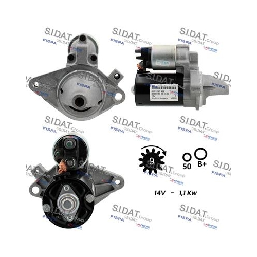 Starter Sidat S12BH0067 für Citroën Peugeot Toyota Citroën/peugeot