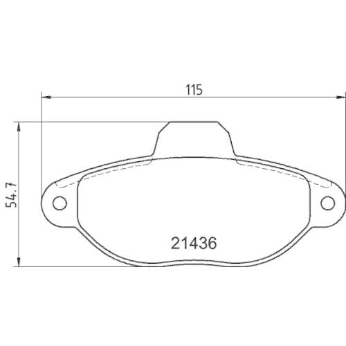 Bremsbelagsatz Scheibenbremse Hella Pagid 8DB 355 019-931 für Fiat Ford