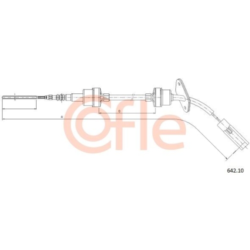 Seilzug Kupplungsbetätigung Cofle 642.10 für Fiat