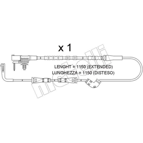 Warnkontakt Bremsbelagverschleiß Metelli SU.387 für Land Rover Hinterachse