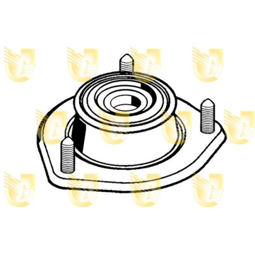 Federbeinstützlager Unigom 390166 für Fiat Vorderachse Links Vorderachse Rechts