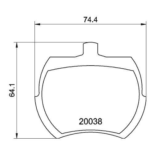 Bremsbelagsatz Scheibenbremse Hella Pagid 8DB 355 007-081 für Austin Innocenti