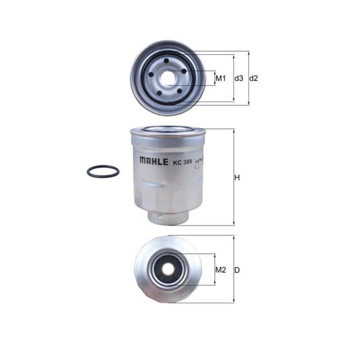 Kraftstofffilter Mahle KC 389D für Toyota