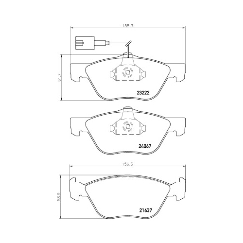 Bremsbelagsatz Scheibenbremse Hella Pagid 8DB 355 011-211 für Alfa Romeo