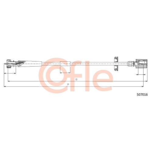 Speedometer Cable Cofle S07016 for Fiat