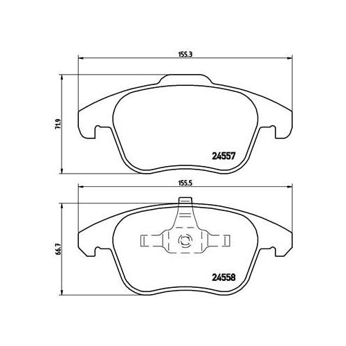 Bremsbelagsatz Scheibenbremse Brembo P61086 Prime Line für Citroën Opel Peugeot