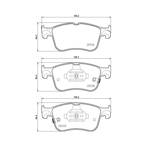 Bremsbelagsatz Scheibenbremse Hella Pagid 8DB 355 039-421 für Ford Vorderachse