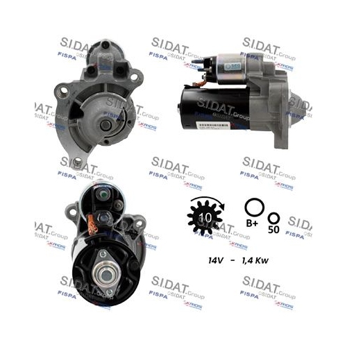 Starter Sidat S12BH0005 für Alfa Romeo Citroën Fiat Lancia Mitsubishi Opel