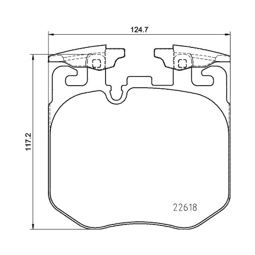 Bremsbelagsatz Scheibenbremse Hella Pagid 8DB 355 039-461 für Bmw Vorderachse