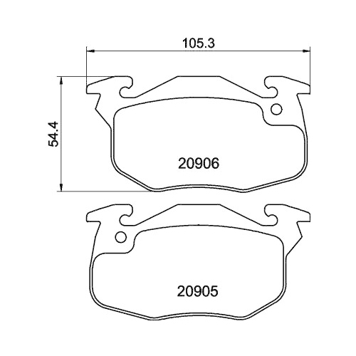 Bremsbelagsatz Scheibenbremse Hella Pagid 8DB 355 019-131 für Citroën Peugeot