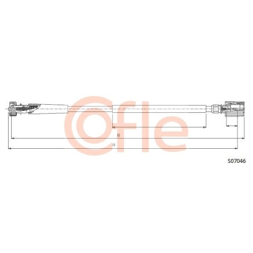 Speedometer Cable Cofle S07046 for Fiat