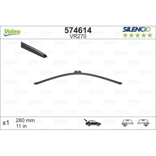 Wischblatt Valeo 574614 Silencio Rear für Bmw Ford Ford Usa Mini Land Rover