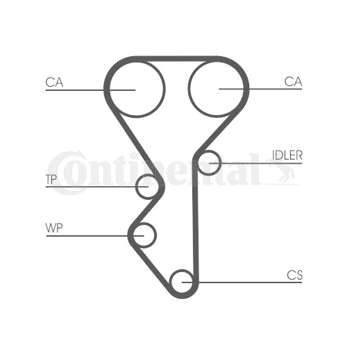 Zahnriemen Continental Ctam CT955 für Citroën Fiat Lada Lancia Peugeot