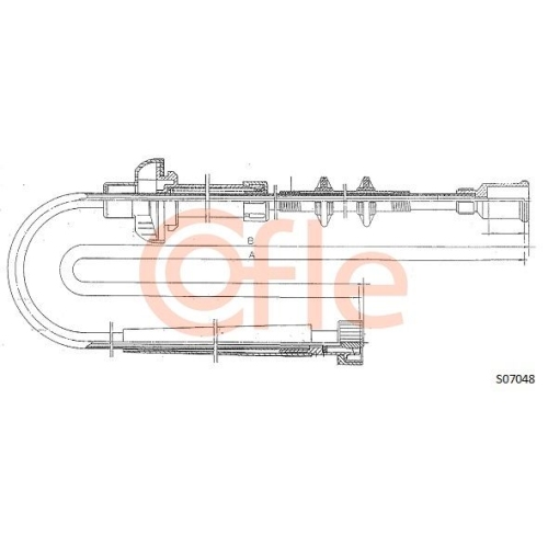 Speedometer Cable Cofle S07048 for Fiat