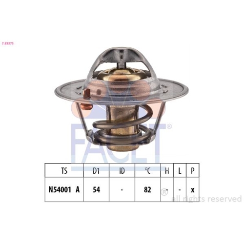 Thermostat Kühlmittel Facet 7.8337S Made In Italy - Oe Equivalent für Isuzu Opel