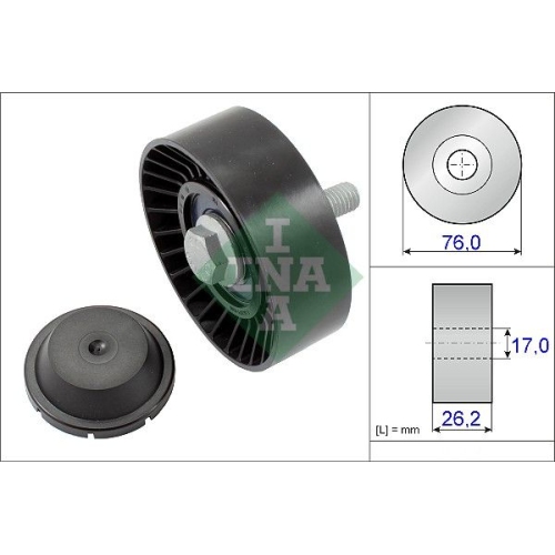 Umlenk /führungsrolle Keilrippenriemen Ina 532 0632 10 für Audi Seat Skoda VW